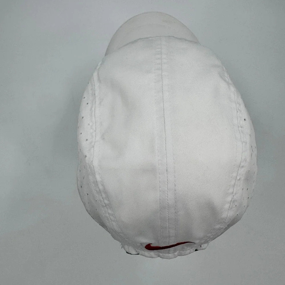 Nike Dri-Fit Tailwind 7 Panel Running Hat White Hook‎ & Loop AQ3624-100